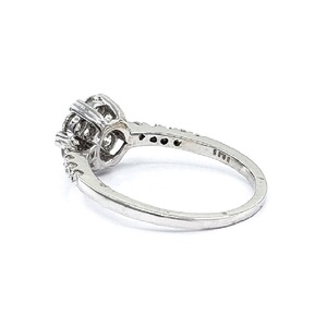 Bague élégante en or blanc massif 18 carats de haute qualité avec diamants véritables en grappe ronde et sertissage à griffes pour femme, idéale pour mariage, fiançailles et soirées. - Product Image 3