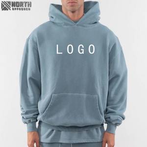 2025 alta calidad en blanco Regular Fit hombres peso pesado polar 100% algodón pulóver Sudadera con capucha transpirable secado rápido sudadera de invierno - Product Image 5