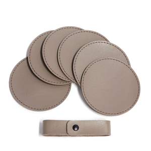 Genuine Orange Leather Handmade <b>Coaster</b> <b>Drink</b> <b>Coasters</b> Available in Multiple Colors for <b>Drinks</b> <b>Coaster</b> With Multicoloured - Product Image 6