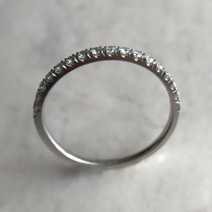 Bague en diamant antique Bague de demi-éternité romantique Saphir rose taille marquise Or massif 14KT 0.75-3.00 CT Croix en or jaune - Product Image 1