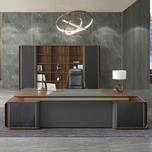 modern wood manager <b>desk</b> luxury ceo executive table high end commercial office furniture solid wood mdf boss <b>workstation</b> - Product Image 2