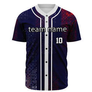 Vente en gros de maillots de baseball softball à manches courtes personnalisés maillots de style uniformes d'équipe maillots Hip Hop à bas prix - Product Image 6