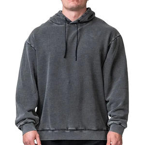 Vêtements pour hommes pulls à manches longues logo personnalisé grande taille sweats à capuche délavés à l'acide nouveau design meilleures ventes sweats à capuche délavés à l'acide pour hommes - Product Image 2