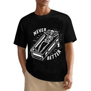 Camiseta clásica de alta calidad personalizada elegante y cómoda de algodón informal personalizada Streetwear para hombres - Product Image 1