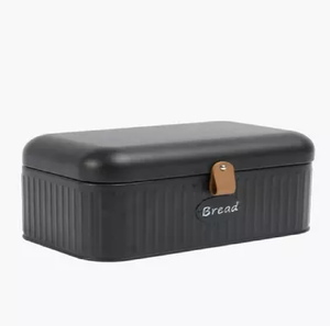 Boîte à pain Mirage en fer avec couvercle en bois de manguier, boîte à pain indienne en métal avec couvercle en bois pour la cuisine disponible en gros depuis l'Inde - Product Image 3