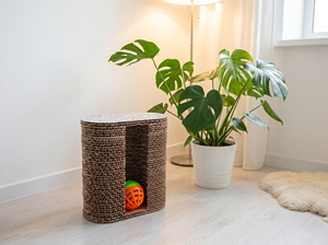 Cardboard <b>Cat</b> Scratcher Toy with Ball #1 - Product Image 3