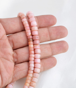 โอปอลสีชมพูธรรมชาติ ลูกปัดเรียบหรู สำหรับทำเครื่องประดับชั้นดี - Product Image 4
