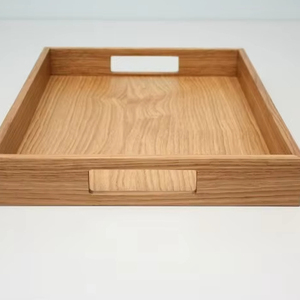 Bandeja de Madera Rústica Hecha a Mano, Personalizada y Ecológica para Servir Café, Té, Desayuno, Aperitivos y Decoración del Hogar a Precio Económico - Product Image 1