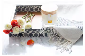 Amal ถาดเสิร์ฟไข่มุกสำหรับตกแต่งบ้านมีหลายขนาดตามสั่งทำจากกระดูกและแม่ของไข่มุกที่เป็นมิตรต่อสิ่งแวดล้อม - Product Image 2