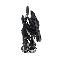 Poussette pliable portable personnalisable à quatre roues avec cadre métallique et coussin pour enfants de 0 à 4 ans, utilisation intérieure/extérieure