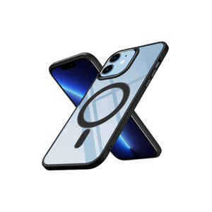 Coque en silicone Netzy Chrome pour iPhone 12 compatible MagSafe et recharge sans fil, modèles compatibles 7 Plus 11 Pro 14 Plus - Product Image 1