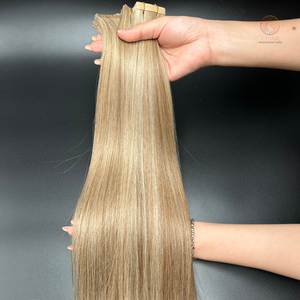 ผมต่อแบบตรงของคนบริสุทธิ์เวียดนามยาว18นิ้ว45ซม. สไตล์ลอนลึกผสม2สีเทปต่อผม - Product Image 6