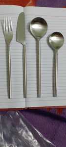 Cuchara de latón Café Cocina Especias Cuchara Azúcar Té Cuchara Herramienta Cuchillo y tenedor Cubiertos Cuchara de acero inoxidable Cubiertos - Product Image 3