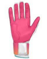 Gants de frappeur de baseball en cuir pour gaucher, qualité supérieure, fermeture auto-agrippante, tissu non tissé respirant, personnalisables, vente en gros USA