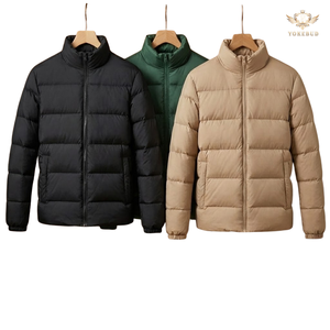Parka de Invierno para Hombre, Talla Grande, Informal, para Exteriores, con Cuello Alto, Acolchada, con Cierre, al por Mayor, OEM/ODM - Product Image 1