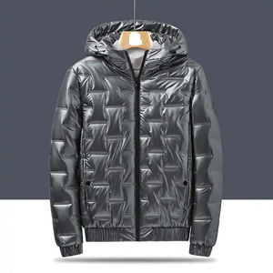 Chaqueta Acolchada Impermeable Ligera de Plumón para Hombre, Cortavientos Cálida de Invierno, Fabricada por OEM Personalizada - Product Image 5