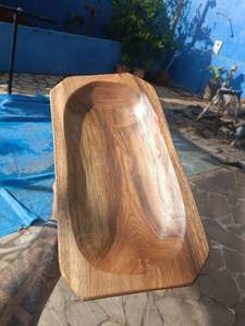 Luxury Hand Carved Wooden Tray for Dining Home Decor <b>Tableware</b> Food Tools Beverages for Kitchen Use - Product Image 2