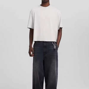 เสื้อยืดโอเวอร์ไซส์วินเทจของผู้ชายเสื้อผ้าแนวสตรีทแวร์ผ้าคอตตอนสวมใส่สบาย - Product Image 2