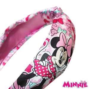 Bandeau à nœuds Minnie sous licence, élastique épais pour filles, taille unique, accessoires pour cheveux, pour les 3 ans et plus - Product Image 1