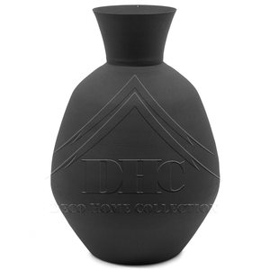 Popularmente vendido jarrón de flores de metal negro mate estilo americano moderno hecho a mano de hierro para mesa de sala de estar - Product Image 4