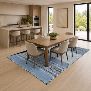 RUGS DEPOT LXDP-0673 Großhandel Mehrfarbiger Neutraler Zeitgenössischer Geometrischer Digital Bedruckter Maschinenwaschbarer Chenille-Teppich Rutschfest - Product Image 4
