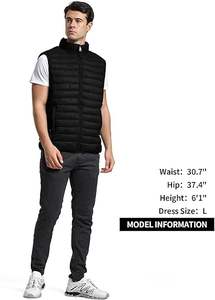 Vente directe d'usine Meilleures ventes Veste d'hiver décontractée pour homme Vêtement d'extérieur de haute qualité Respirant Veste matelassée à fermeture éclair personnalisée 100% - Product Image 4