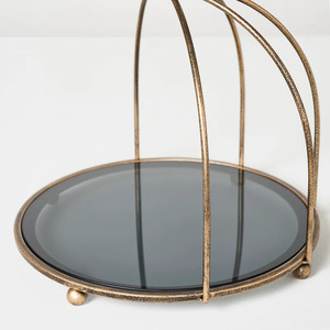 Supports à cupcakes à 2 étages Assiettes à dessert de grande taille Mini Cakes Tour de présentation des bonbons aux fruits pour la fête en métal - Product Image 4