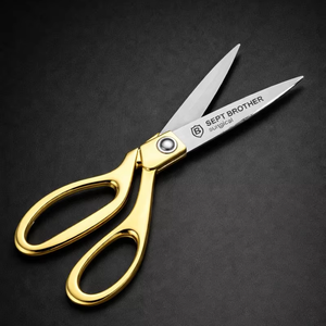 Premium Gold <b>Handle</b> Stainless Steel Scissors | Sharp Durable Professional Cutting <b>Shears</b> for Tailoring & Surgical Use - Product Image 1