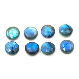 Lot de pierres précieuses rondes en labradorite noire, taille brillante, 13-15 mm, 10 pièces, labradorite naturelle, taille briolette, pour la fabrication de bijoux - Product Image 5