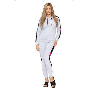 Ropa de entrenamiento de fabricante OEM, chándal para mujer, chándal de talla grande, chándal con capucha informal personalizado, chándal - Product Image 4