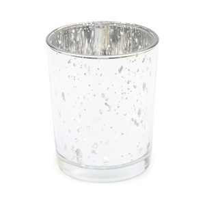 VOT0025SS - เชิงเทียนทรงกระบอกสีเงินลายจุด - 2.75 - Product Image 1