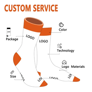 Chaussettes de sport antidérapantes à séchage rapide pour hommes 100% coton Style équipage durable avec motif de caractère Logo tricoté Saison d'automne - Product Image 4