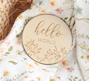 Ensemble de 4 pièces, couverture en mousseline 100% biologique, ensemble de lange floral avec chapeau assorti, nœud, annonce de naissance en bois, écologique, 200TC - Product Image 4