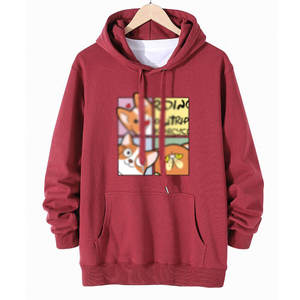 Venta al por mayor de gran tamaño 100% de algodón sudaderas con capucha de los hombres de alta calidad gota hombro hombres transpirable Sudadera con capucha ropa - Product Image 1