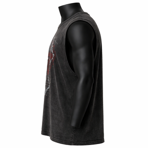 Camiseta sin mangas vintage para hombre, con estampado gráfico personalizado, de algodón, para gimnasio, estilo urbano, tipo muscle fit - Product Image 4