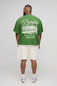 Camiseta Básica de Hombre con Estampado Serigrafiado, Hombros Caídos, Corte Holgado 2026, Dobladillo Curvo, Color Personalizado, Alta Calidad, 100% Algodón de Punto - Product Image 2