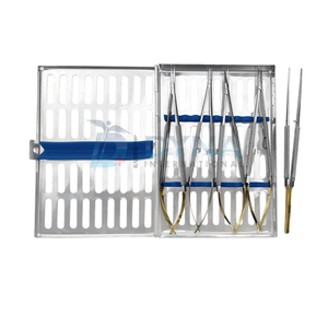 5 pcs TC castroviejo Micro phẫu thuật Set với khử trùng hộp Cassette Kim Chủ, <span class=keywords><strong>CE</strong></span> phê duyệt nhãn khoa cụ - Product Image 1