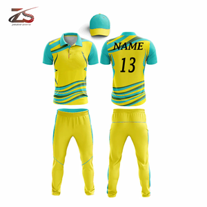 <b>Cricket</b> Uniform Breathable Short Sleeve 100% Polyester High-quality Sublimation Printed Customizable OEM Made in Pakistan - Product Image 2