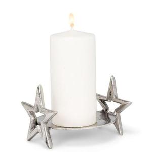 Silver Finished Small and <b>Large</b> Heart <b>Candle</b> Stand With Wood Bas Easy Portable Tabletop <b>Candle</b> Holder for Party Christmas Decor - Product Image 2