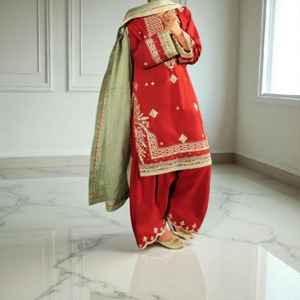 ชุดสองชิ้นกางเกงขายาวสไตล์อินเดียผ่อนคลายสบายๆสำหรับผู้หญิงใช้ในชีวิตประจำวัน - Product Image 4