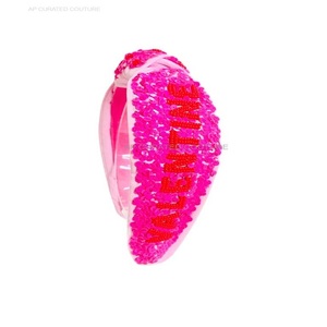 <b>Beaded</b> <b>Headband</b> New 2025 Hot Selling Indian Handcrafted Fashion Hair Accessories Valentine Heart Knotted Leaf Shape 2.5inches - Product Image 2