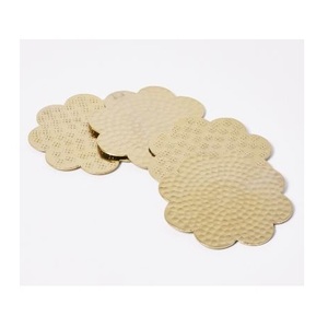 Decorative Coaster Marvelous Irregular Shape Customized logo Print Wholesale Hand Made Stylish Metal Table Coasters for Party - Product Image 1