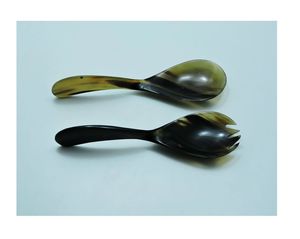 Ustensiles de cuisine émail bois de mangue salade ensemble élégant maison Restaurant vaisselle décoration couverts pour mariages - Product Image 6