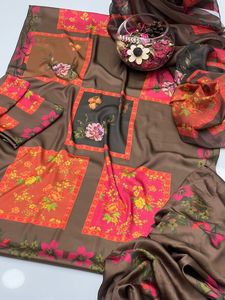 Anarkali shamoze Silk เสื้อพิมพ์ลายดิจิตัลและแขนเสื้อพร้อมกางเกง & ชุด dupatta 3ชิ้น | คอลเลกชัน ssumaira - Product Image 4