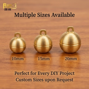 Cloche à bille en laiton de précision CNC, fabricant sur mesure OEM ODM, gravure de logo, laiton massif pour les acheteurs en gros - Product Image 3