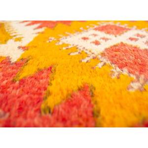 Tapis en laine noués à la main Nuray, géométriques, 9x12, pour salon et chambre, rectangulaires, abstraits, Pae-143 avec des touches orange rouge pour une utilisation domestique - Product Image 3