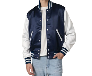 Chaqueta universitaria bordada personalizada para hombre para Chicago para Bulls Logo Crocheted Heart Pattern Cierre de cremallera Sports Legacy Wear - Product Image 5