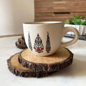 ชุดที่รองแก้วไม้วอลนัทและไม้บีชงานตามสั่งสำหรับถ้วยชาและกาแฟทำด้วยมือแผ่นรองเครื่องดื่มพรีเมียม - Product Image 1