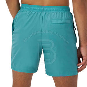 Short en nylon personnalisé pour hommes pour l'entraînement de natation à la plage en salle de gym-Short d'entraînement vierge respirant à taille élastique non tissé personnalisable - Product Image 5
