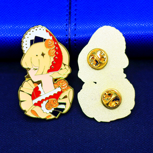 Badge personnalisé <span class=keywords><strong>Sexy</strong></span> fille dame métal noir faire paillettes épingles en émail dur - Product Image 6